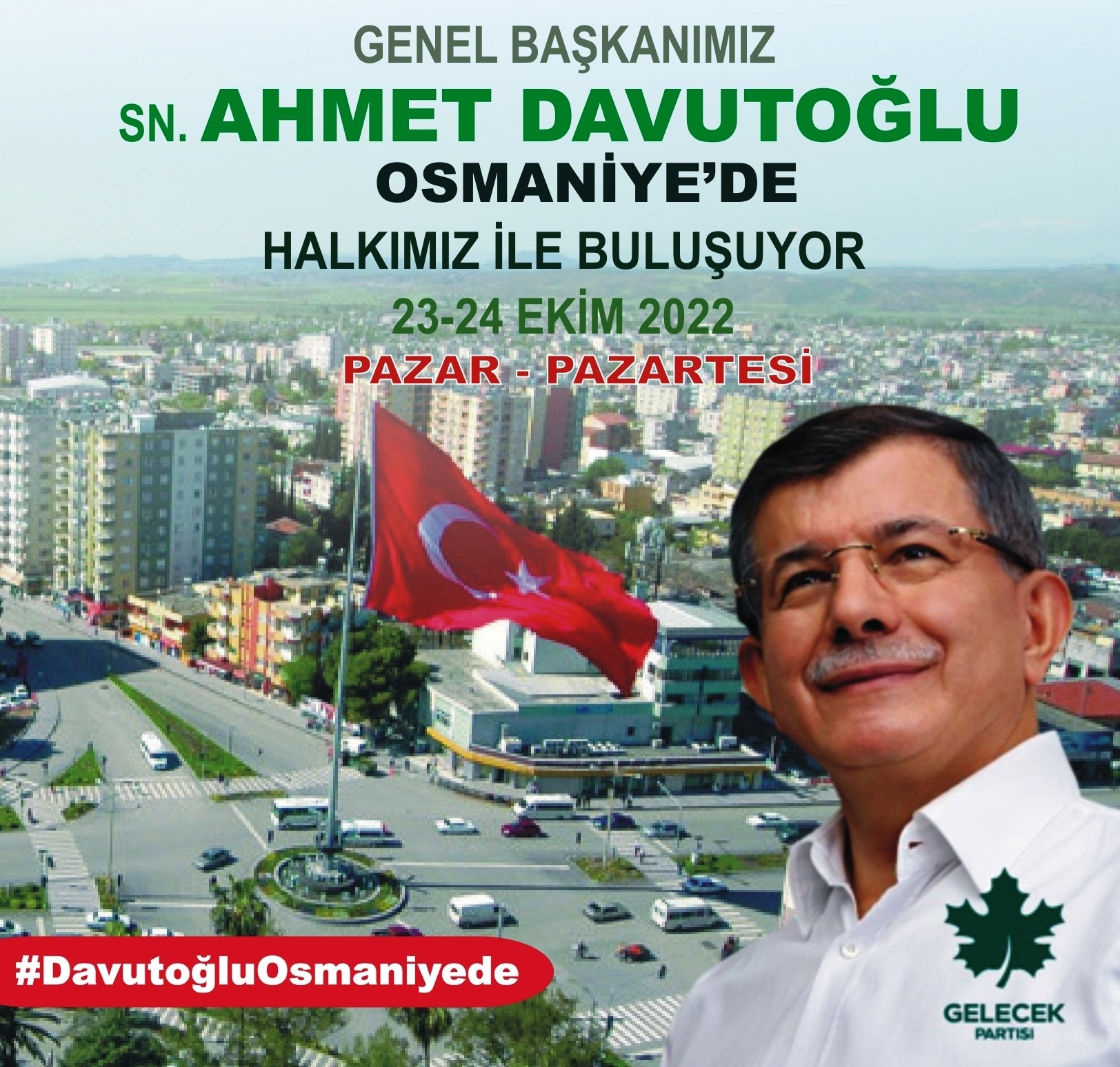 Davutoğlu 4 ay içinde 2. Kez Osmaniye'ye gelecek