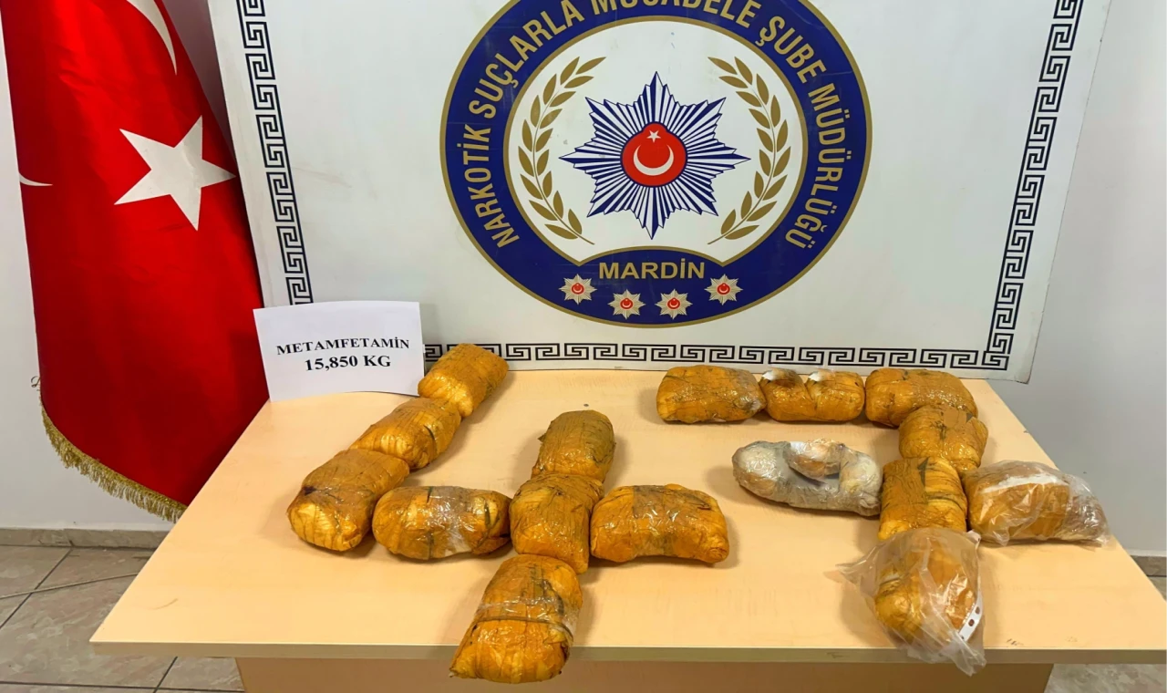 Mardin’de uyuşturucu operasyonu: 15 kilo 850 gram