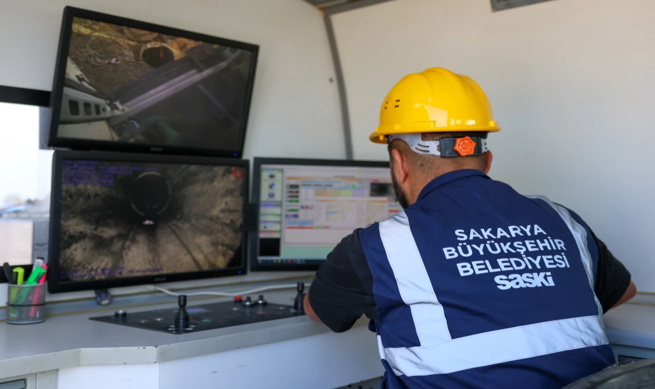 Sakarya’da robotlar kanalizasyon hattında