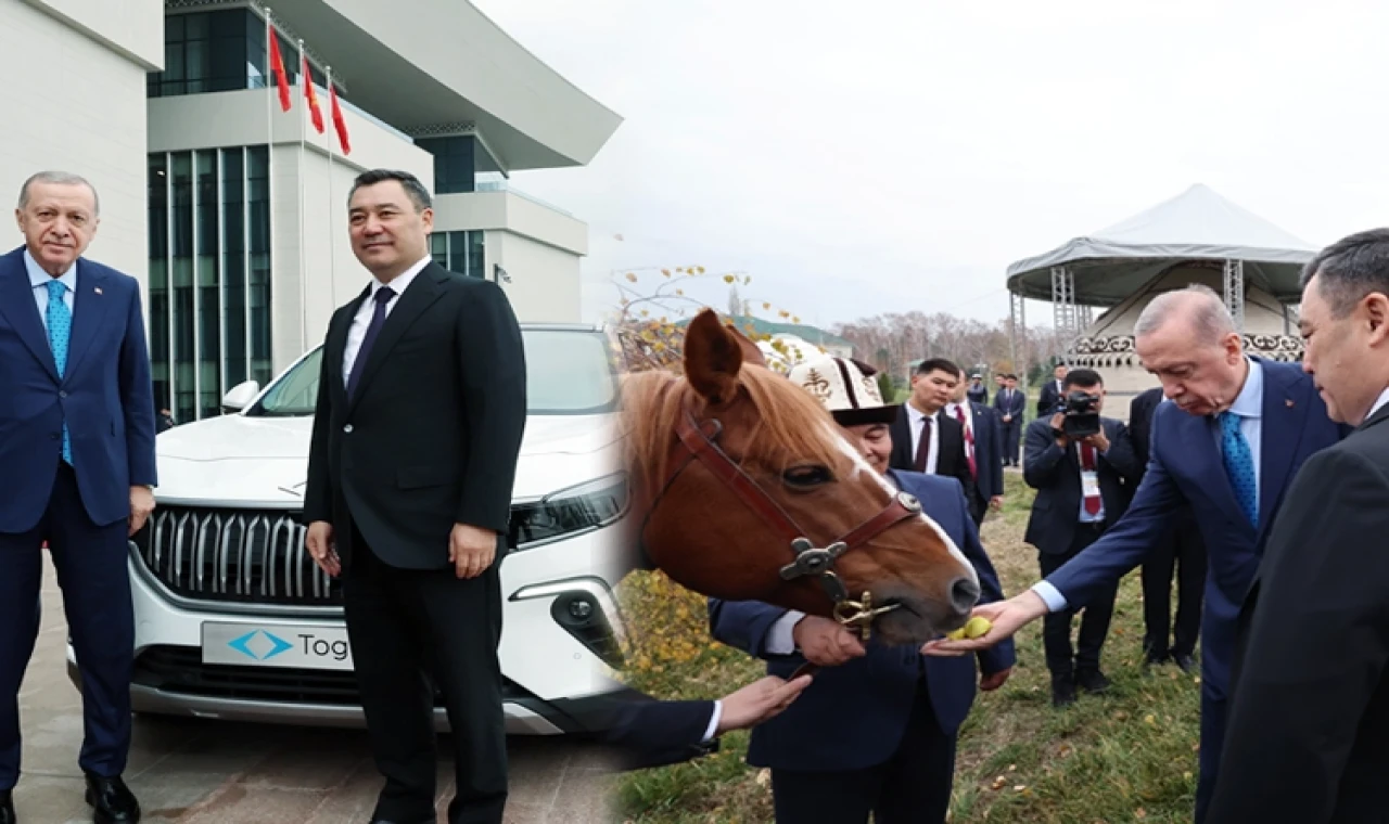 Biz Togg, onlar at verdi! Kırgızistan’da karşılıklı hediyeleşme