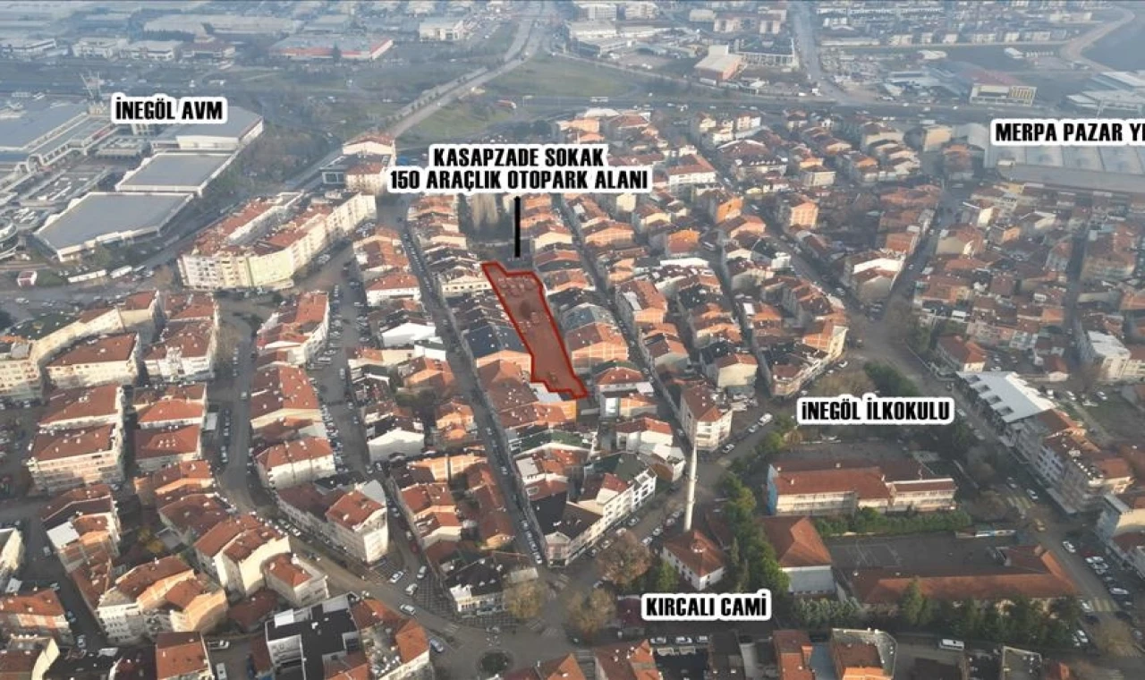 Bursa İnegöl’de 150 araçlık otopark üretiliyor