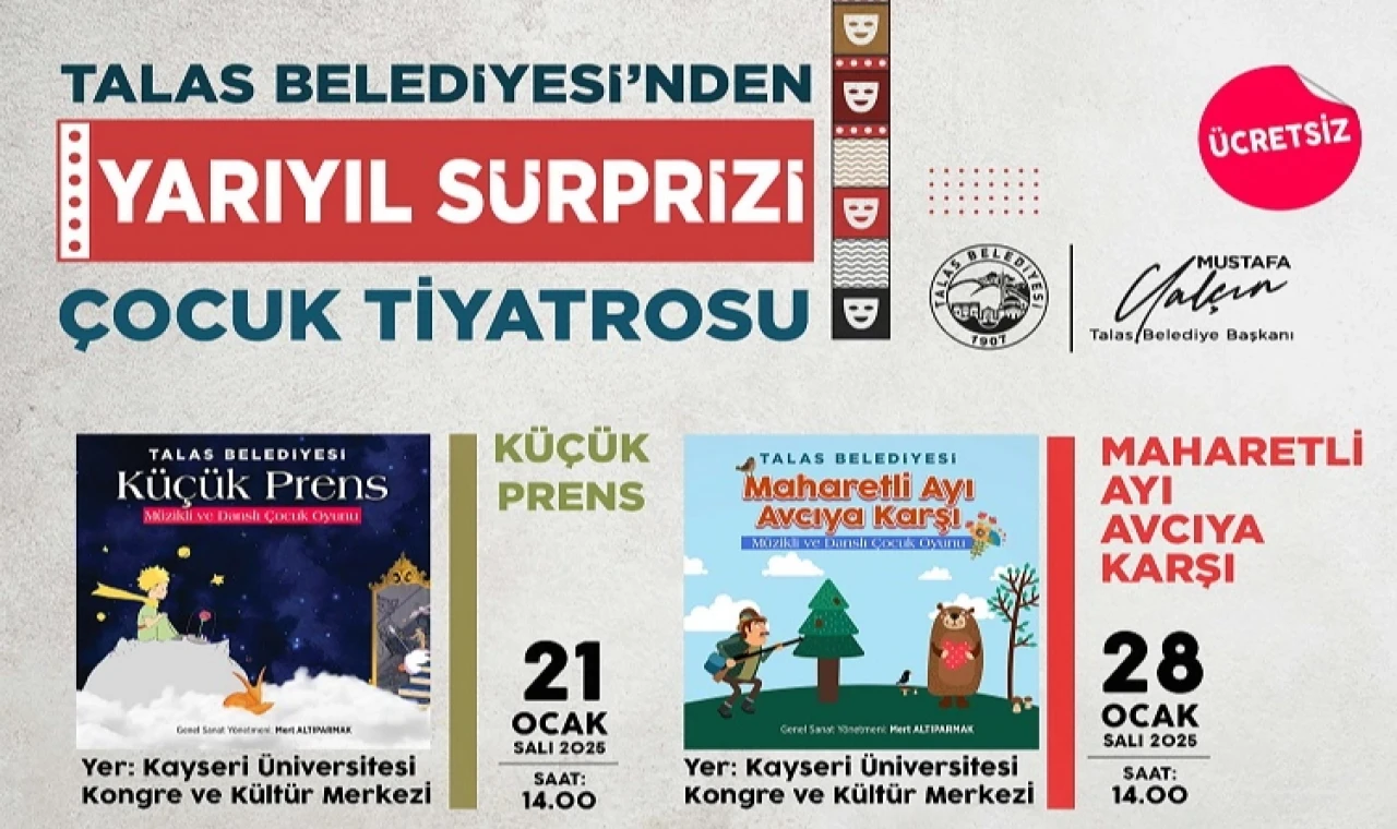 Kayseri Talas’ta çocuklara yarıyıl sürprizi