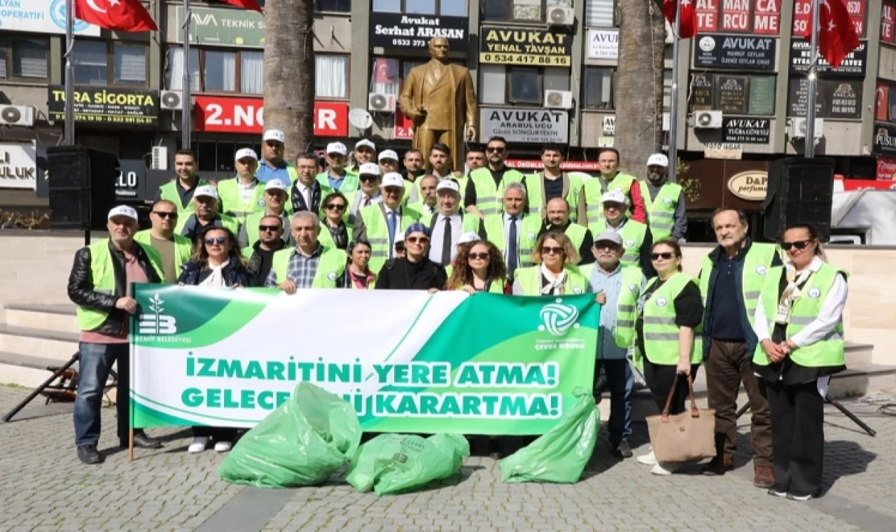 Balıkesir Edremit Belediyesi’nden ’izmarit toplama’ kampanyası