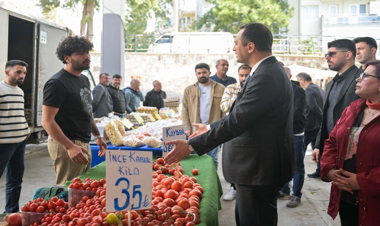 İzmir’de Başkan Eşki’den pazaryeri ziyareti