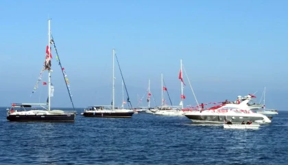 Bursa Mudanya’da Cumhuriyet sevdası denize taştı