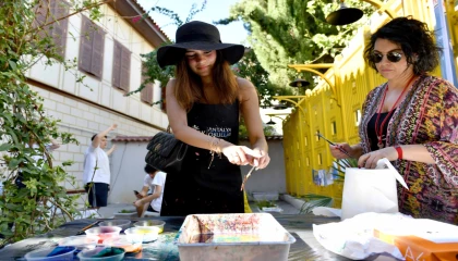 Kaleiçi sokakları sanatla renklendi