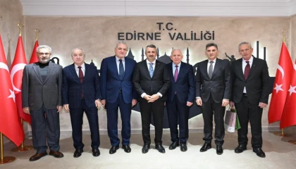 Edirne Valisi Sezer’e Balkan liderlerinden ziyaret