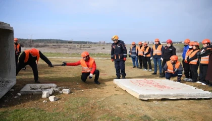 Keşan’da gönüllü afet ekibi tatbikatta