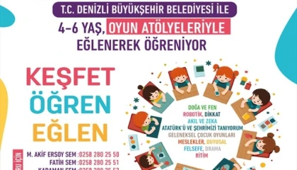 Denizli Büyükşehir’den çocuklara özel atölyeler